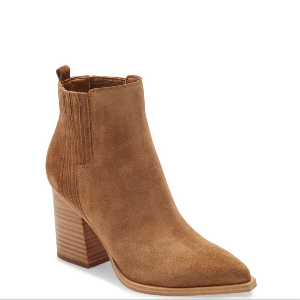 NEW Marc Fisher LTD Oshay Bootie in Natural Suede